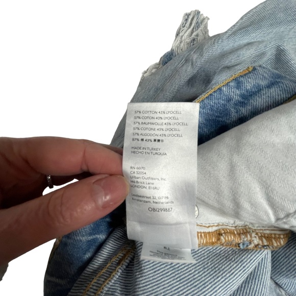 NWOT Free People High-Rise Distressed Tapered Baggy Boyfriend Jeans 25 - Picture 5 of 15